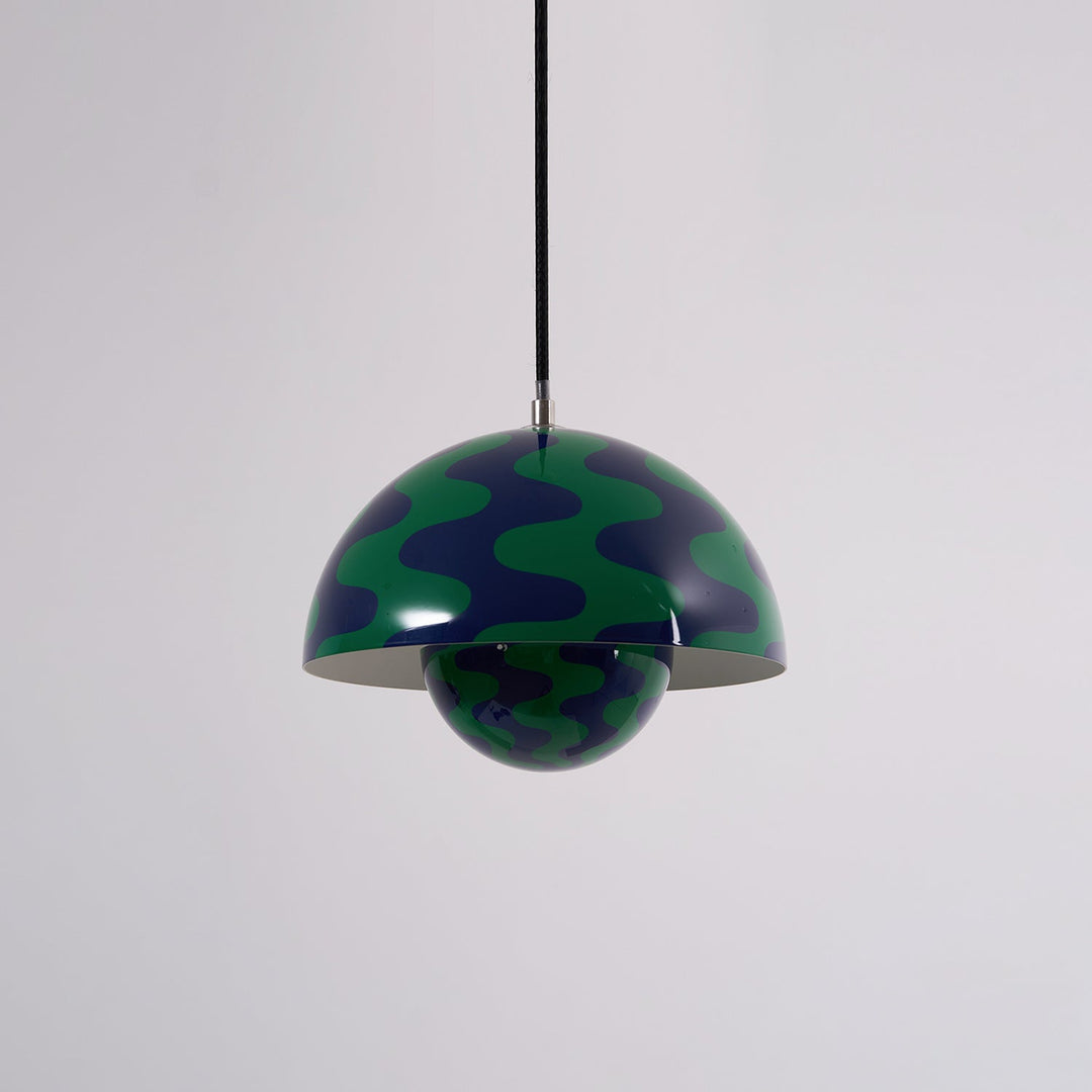 Dome Shade Pendant Light With Floating Globe Diffuser