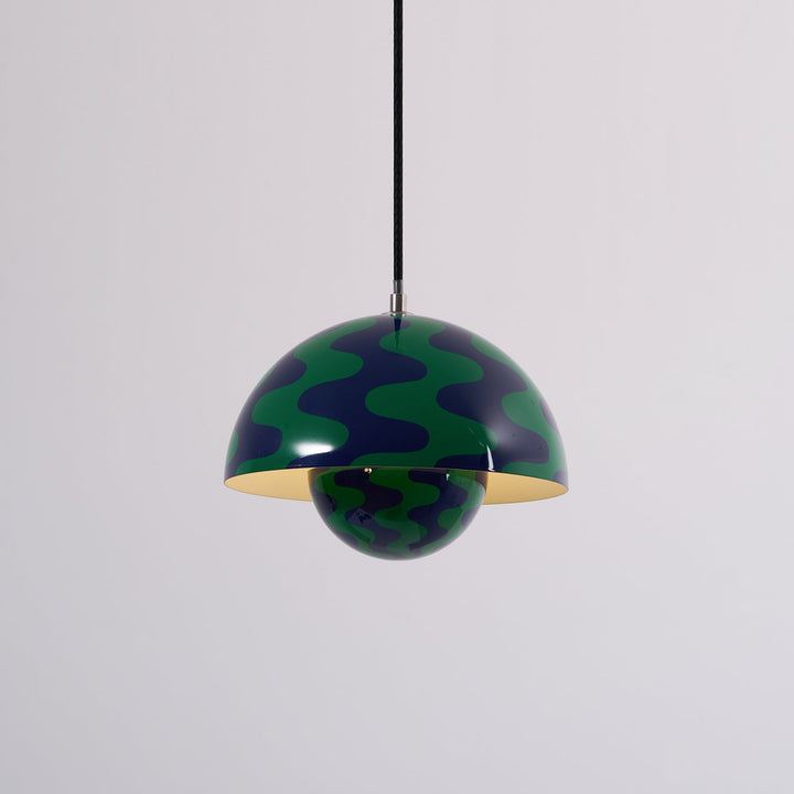 Dome Shade Pendant Light With Floating Globe Diffuser