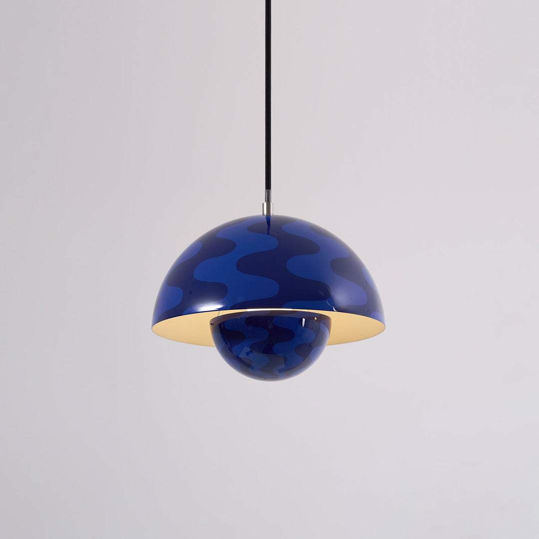 Dome Shade Pendant Light With Floating Globe Diffuser