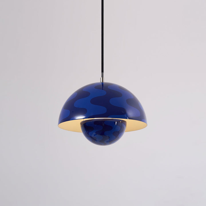 Dome Shade Pendant Light With Floating Globe Diffuser