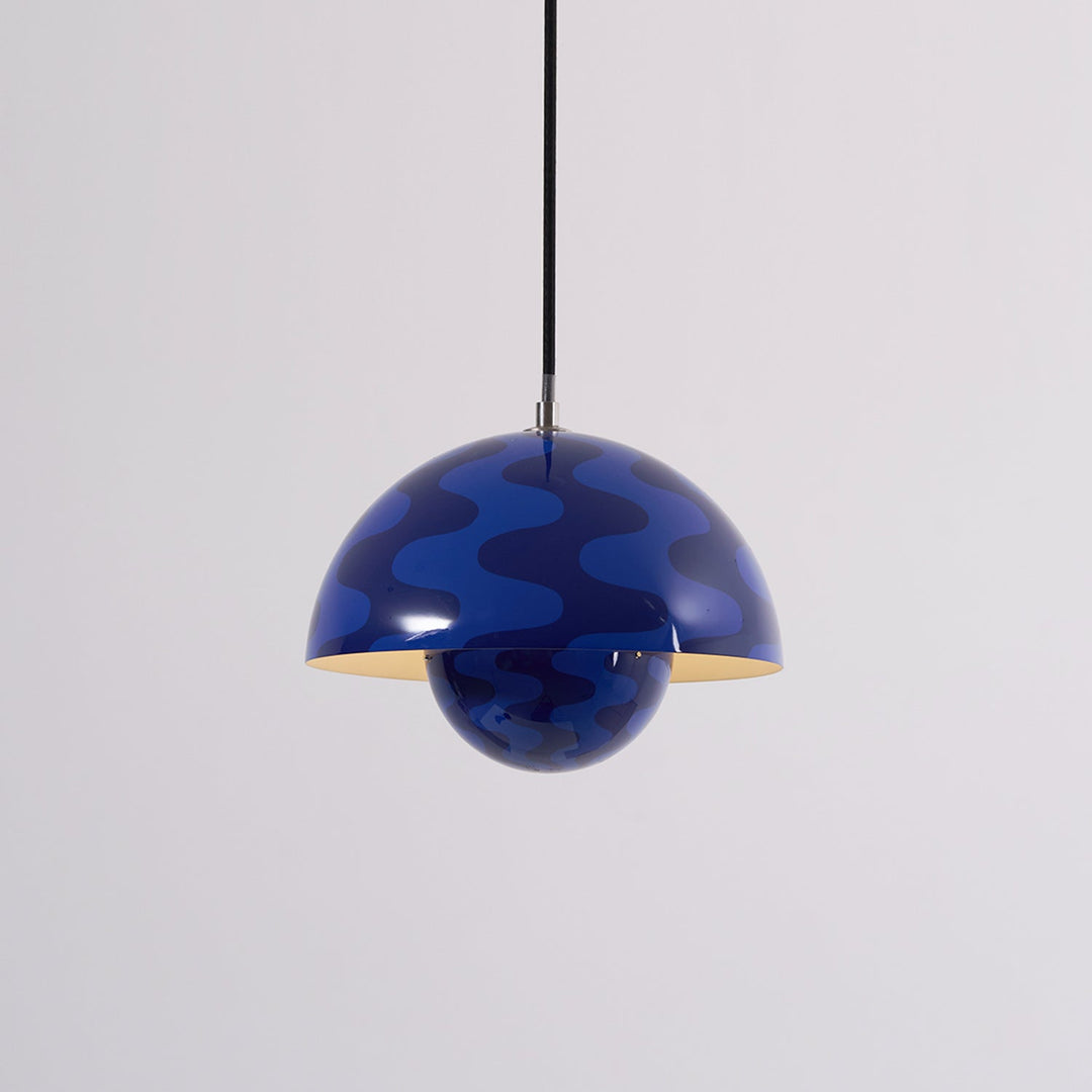 Dome Shade Pendant Light With Floating Globe Diffuser