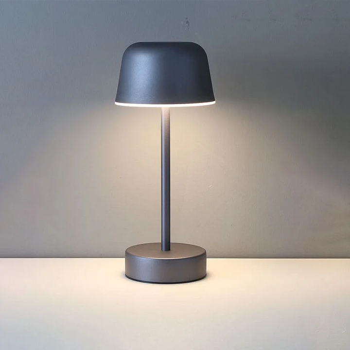 Metal Cone Cordless Table Lamp