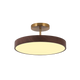 Scandinavian Wood Effect Ceiling Light with Brass Frame – image 2