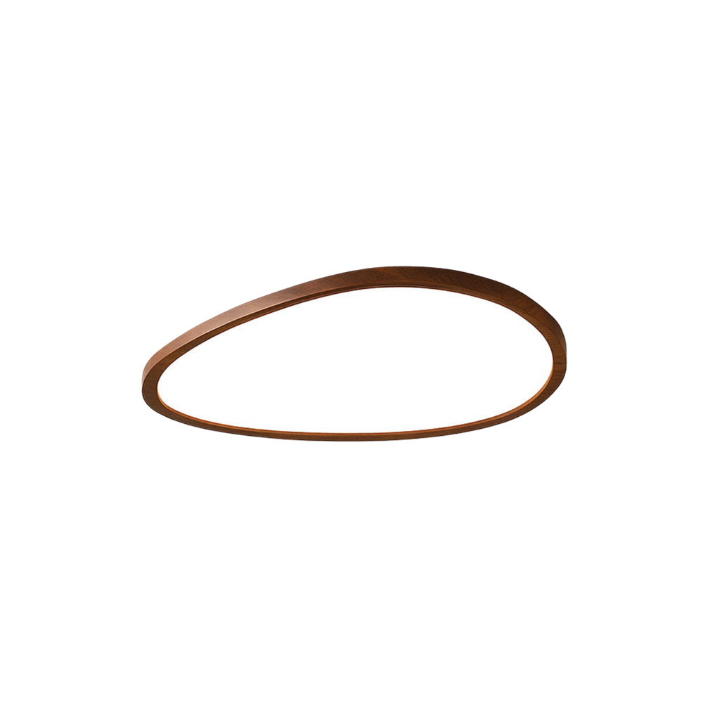 Ultra Slim Dark Wood Pebble Ceiling Light – image 2