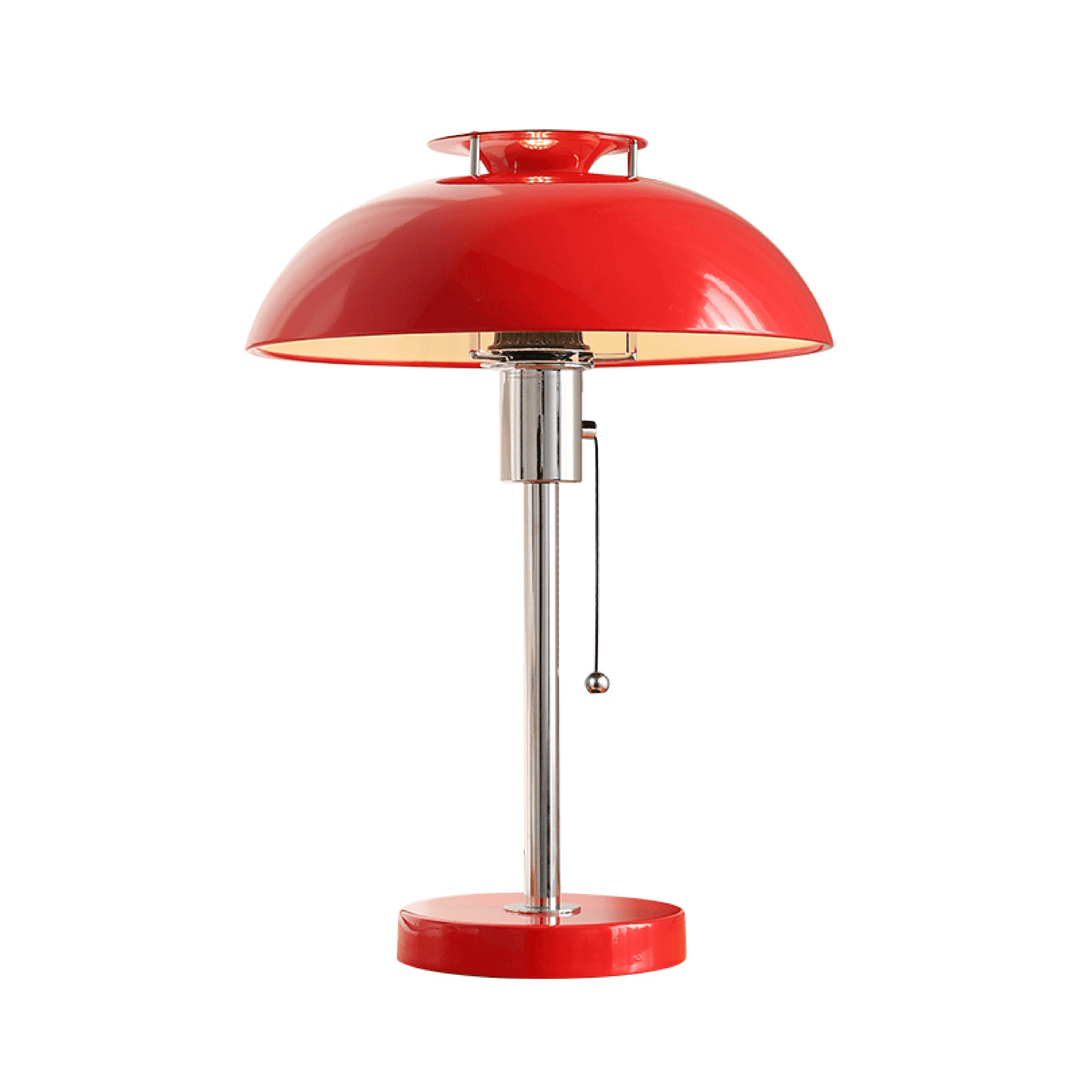 Chrome Mushroom Table Lamp | Metal Dome, Four Colours