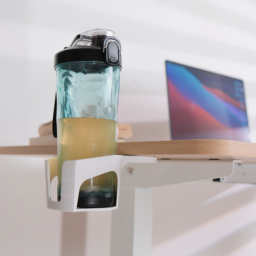 Clip-On Desk Cup Holder | Black or White