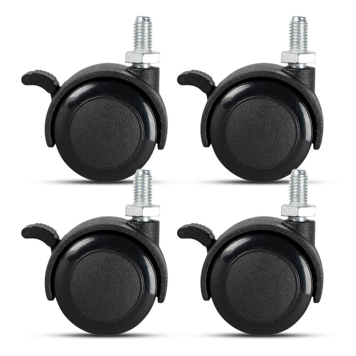 Office Chair Castor Wheels | Set of 4, Rubber