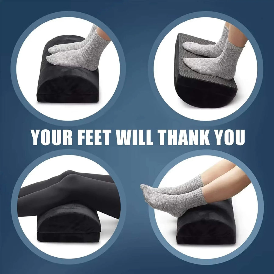 Under Desk Foot Rest | Memory Foam, Washable Cover