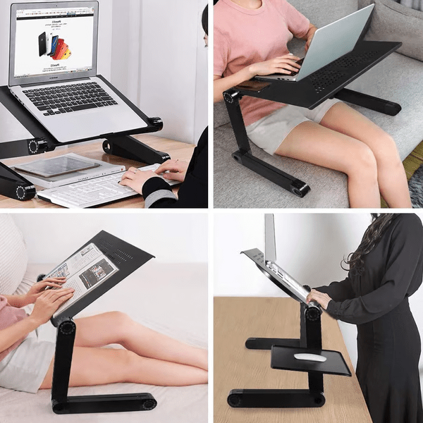 Adjustable Laptop Table | Folding Legs and Mouse Pad