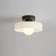 Ezra Modern Stained Glass Orb Disc Ceiling Lamp