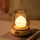 Rechargeable Flame Night Light | Glass Dome Bedside Lamp