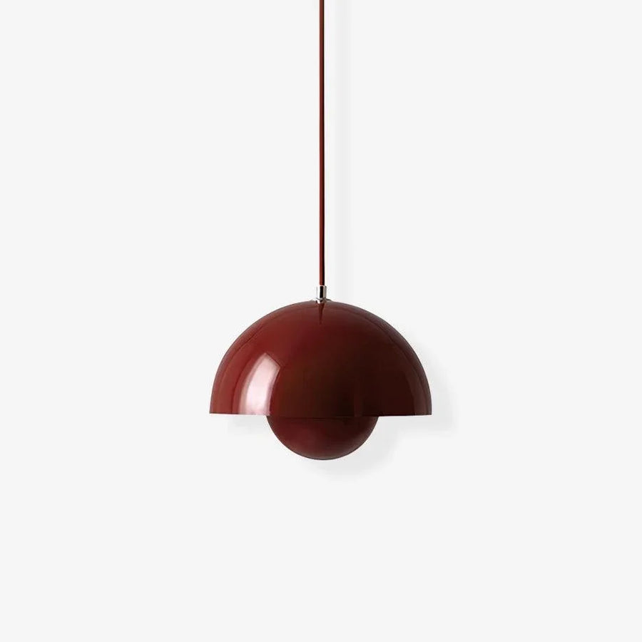 Dome Shade Pendant Light With Floating Globe Diffuser, view 2