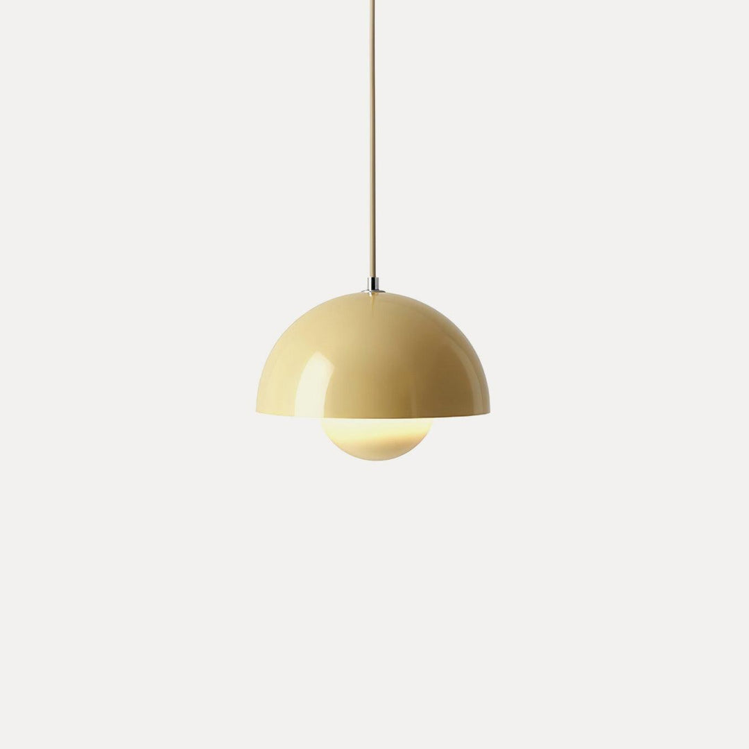 Dome Shade Pendant Light With Floating Globe Diffuser