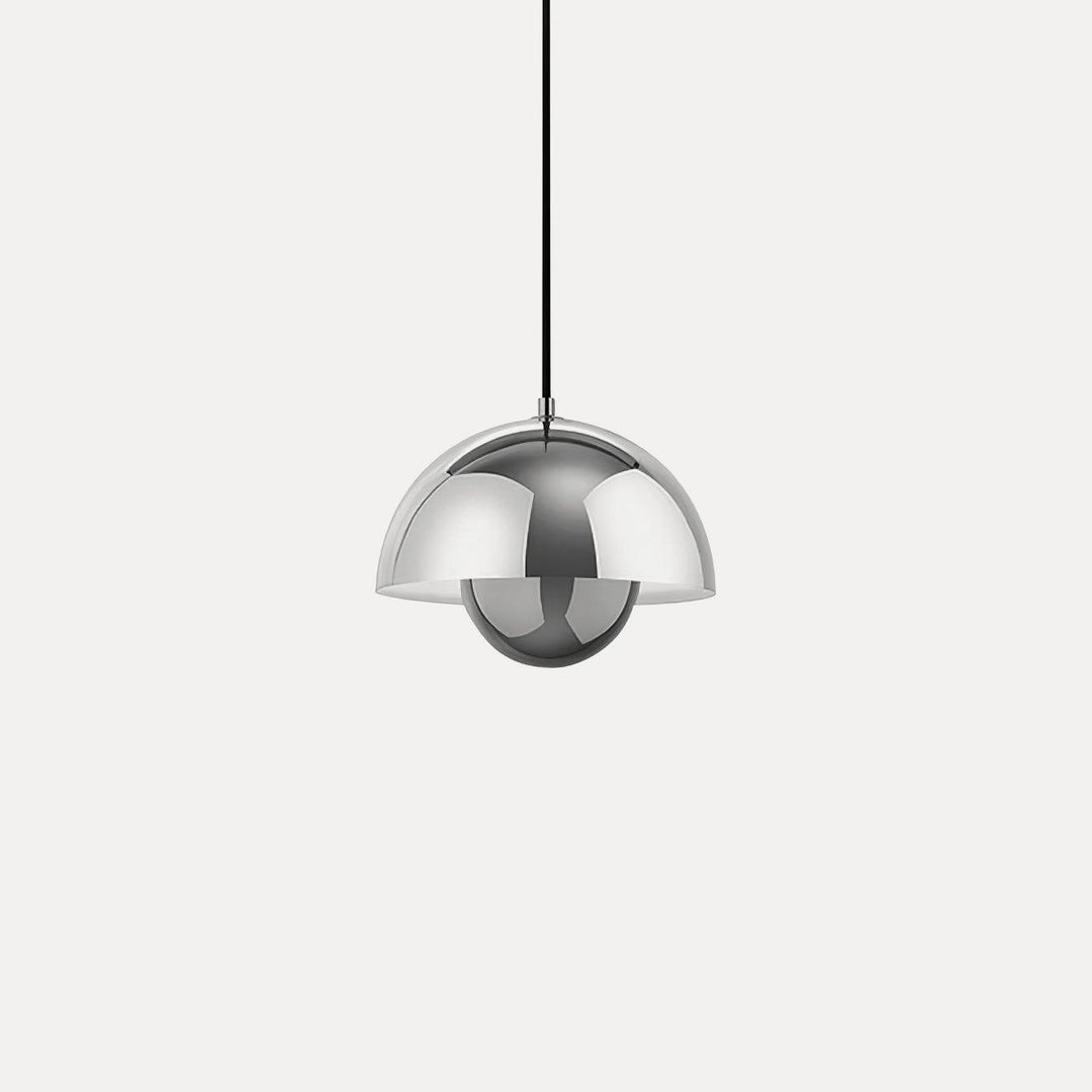 Dome Shade Pendant Light With Floating Globe Diffuser
