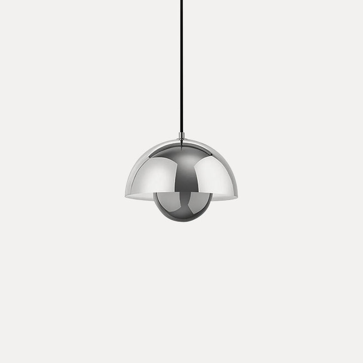 Dome Shade Pendant Light With Floating Globe Diffuser