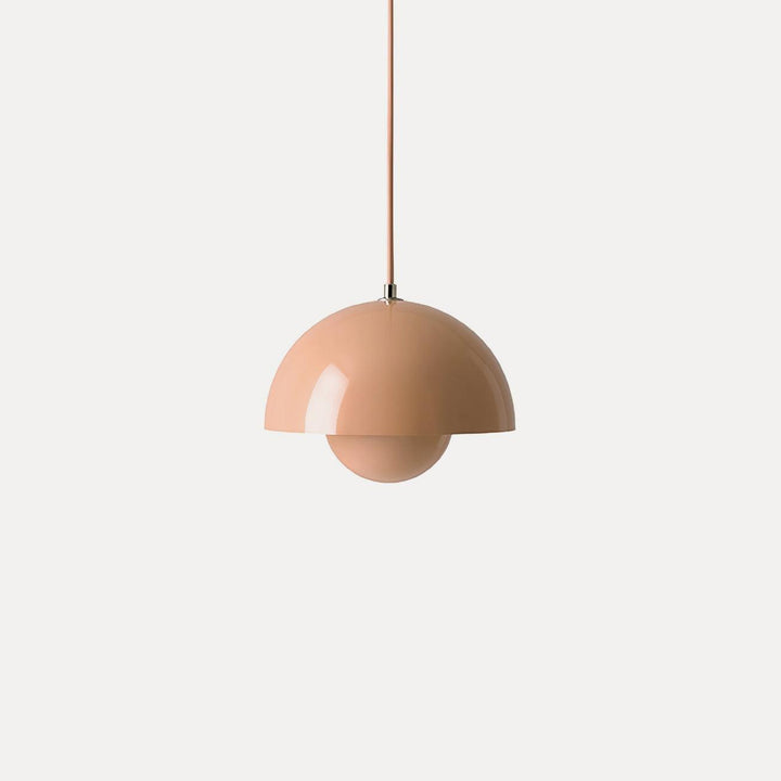 Dome Shade Pendant Light With Floating Globe Diffuser