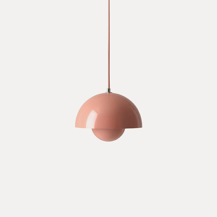 Dome Shade Pendant Light With Floating Globe Diffuser