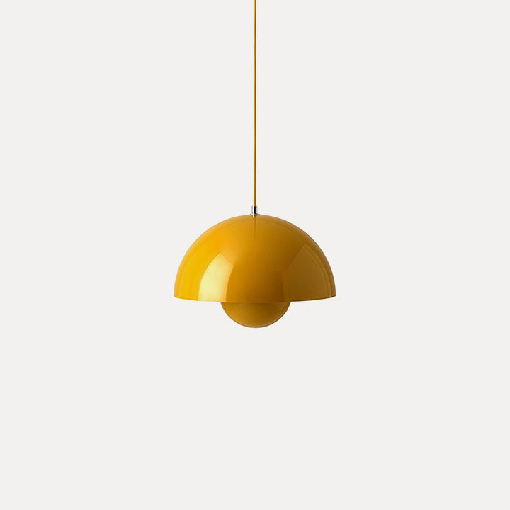 Dome Shade Pendant Light With Floating Globe Diffuser
