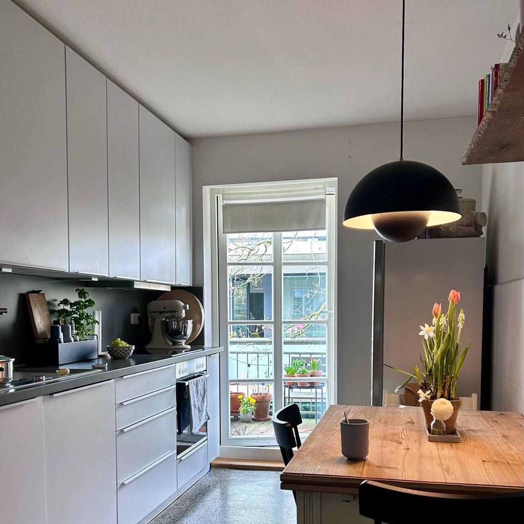 Dome Shade Pendant Light With Floating Globe Diffuser