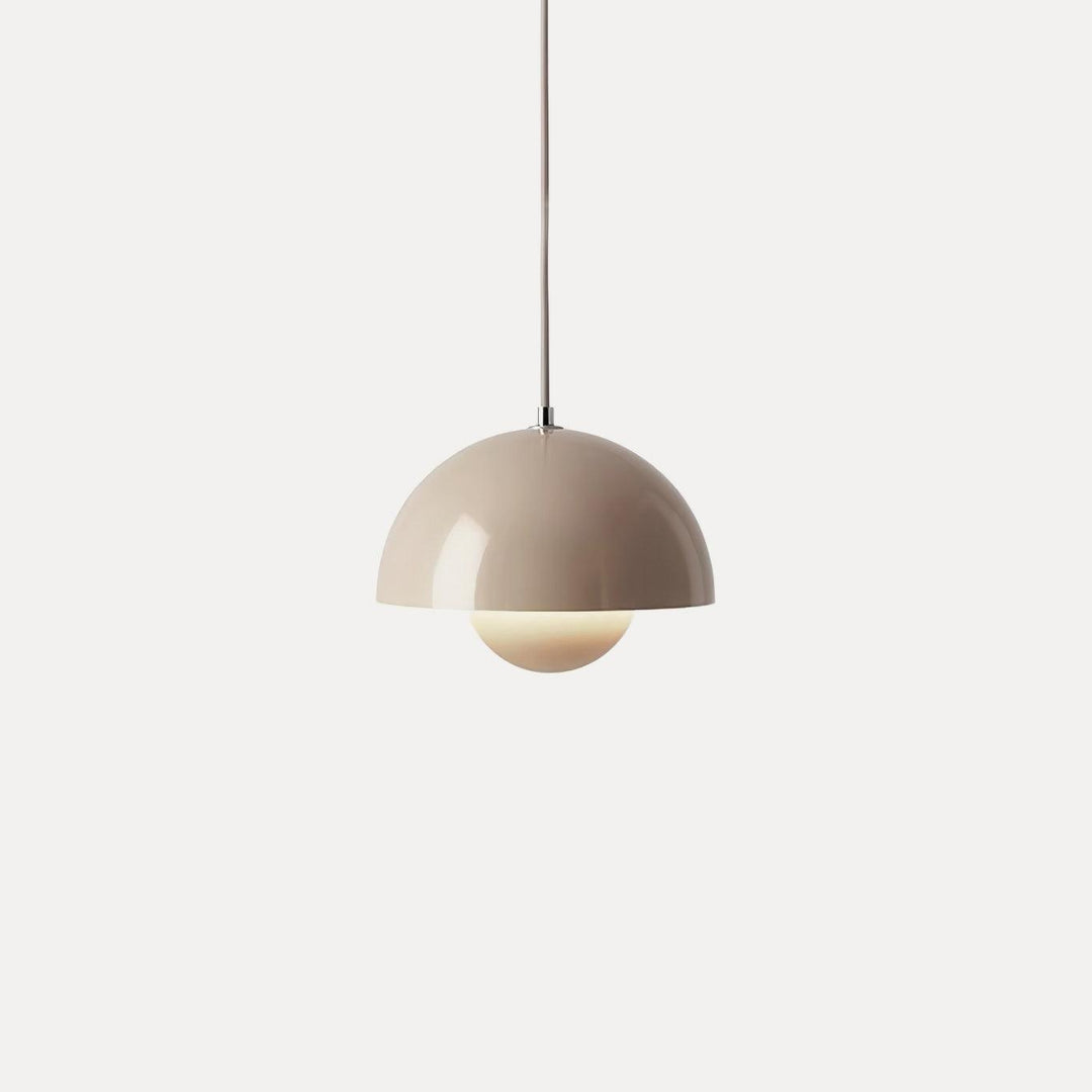 Dome Shade Pendant Light With Floating Globe Diffuser
