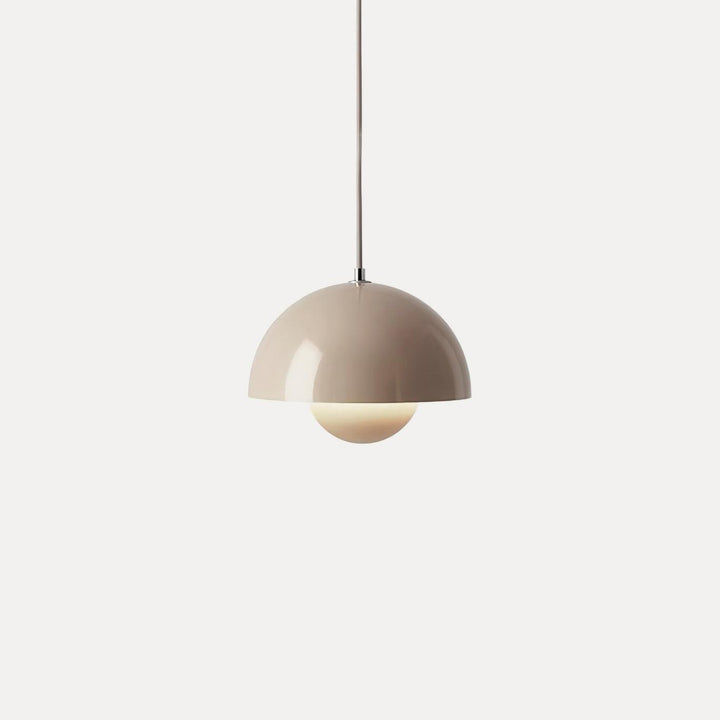 Dome Shade Pendant Light With Floating Globe Diffuser