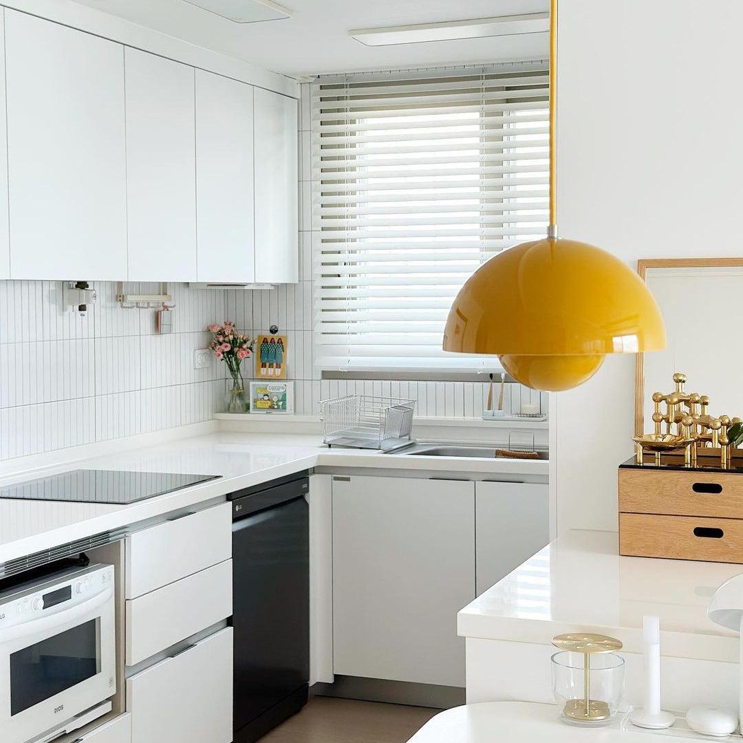 Dome Shade Pendant Light With Floating Globe Diffuser