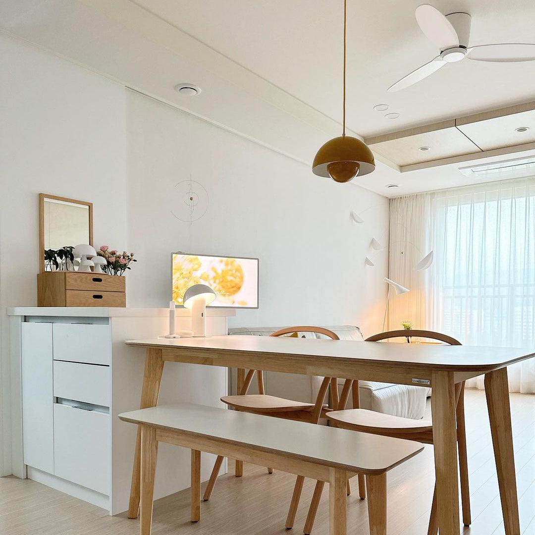 Dome Shade Pendant Light With Floating Globe Diffuser