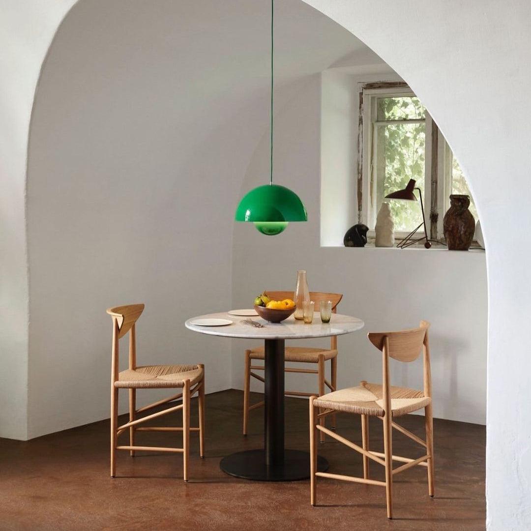 Dome Shade Pendant Light With Floating Globe Diffuser