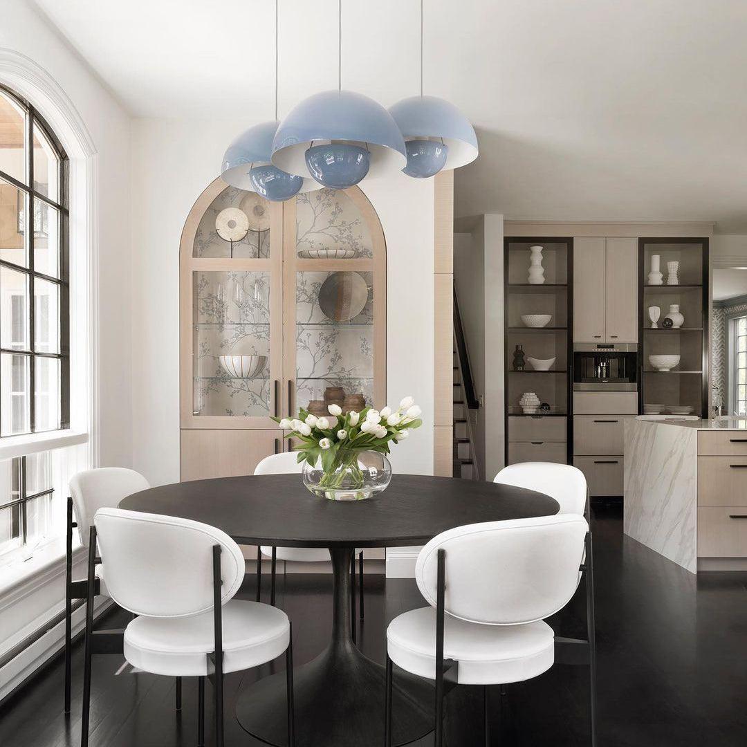Dome Shade Pendant Light With Floating Globe Diffuser