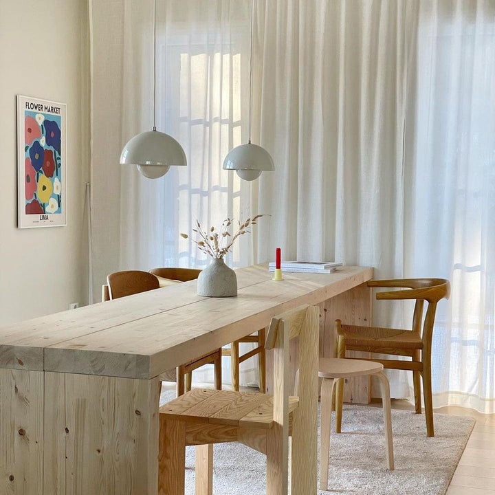 Dome Shade Pendant Light With Floating Globe Diffuser