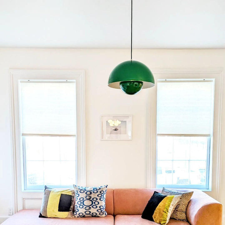 Dome Shade Pendant Light With Floating Globe Diffuser