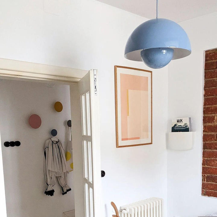 Dome Shade Pendant Light With Floating Globe Diffuser