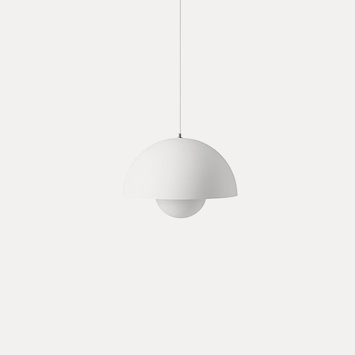 Dome Shade Pendant Light With Floating Globe Diffuser