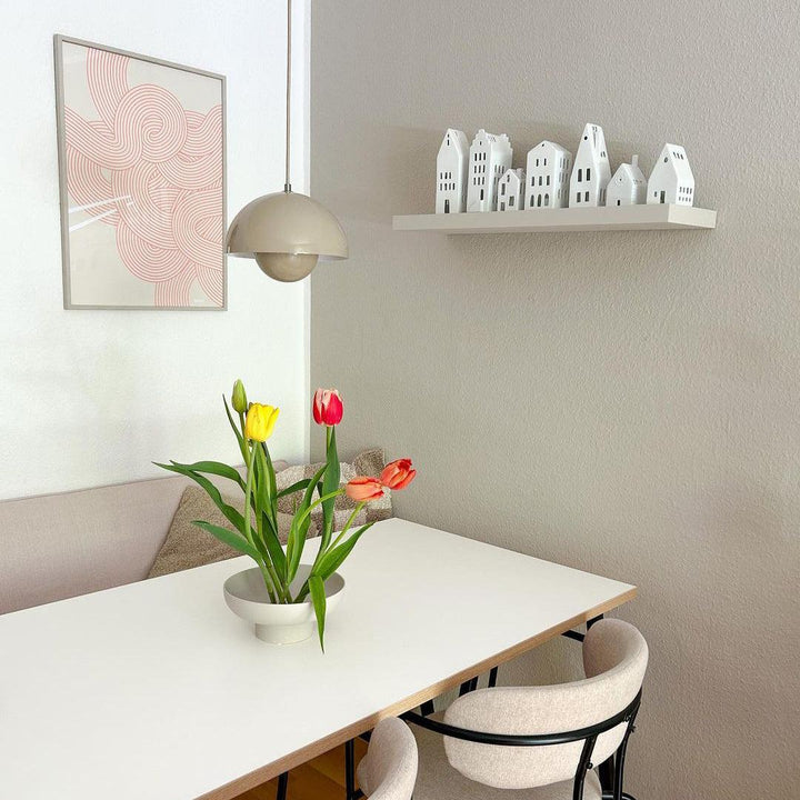 Dome Shade Pendant Light With Floating Globe Diffuser