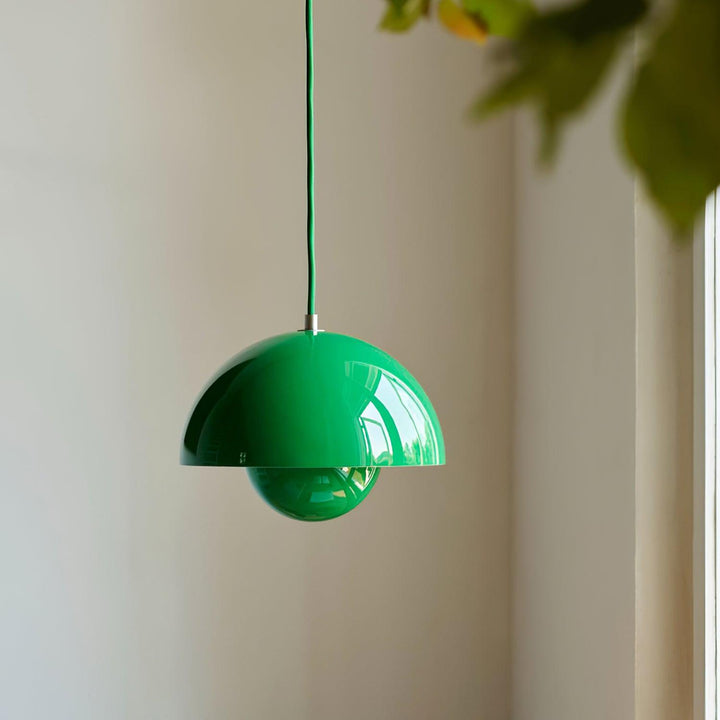 Dome Shade Pendant Light With Floating Globe Diffuser