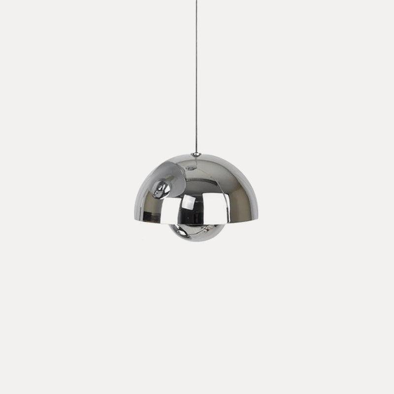 Dome Shade Pendant Light With Floating Globe Diffuser