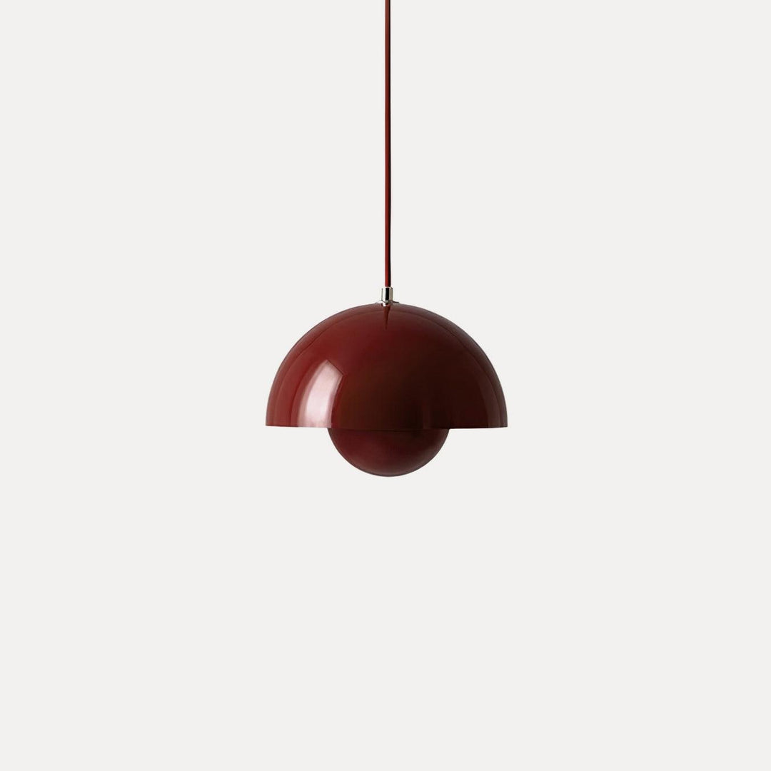 Dome Shade Pendant Light With Floating Globe Diffuser