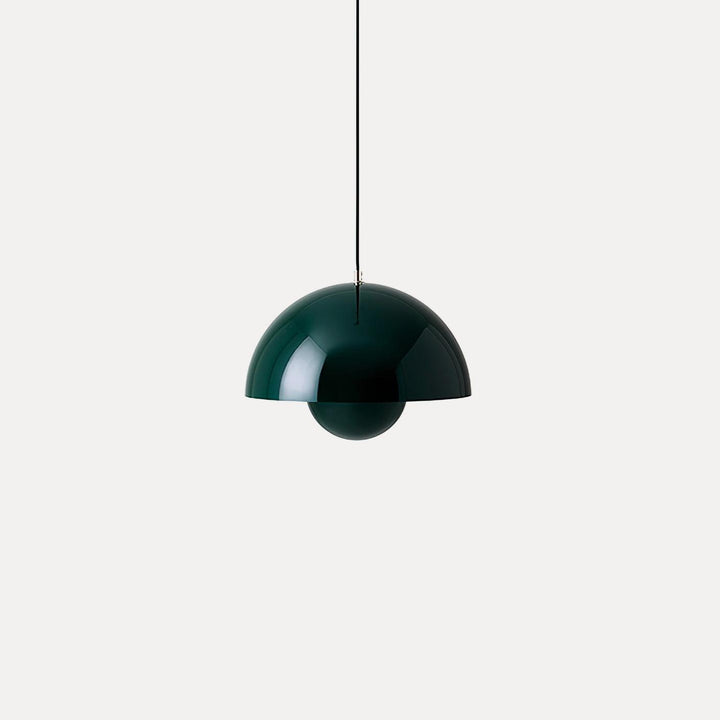 Dome Shade Pendant Light With Floating Globe Diffuser
