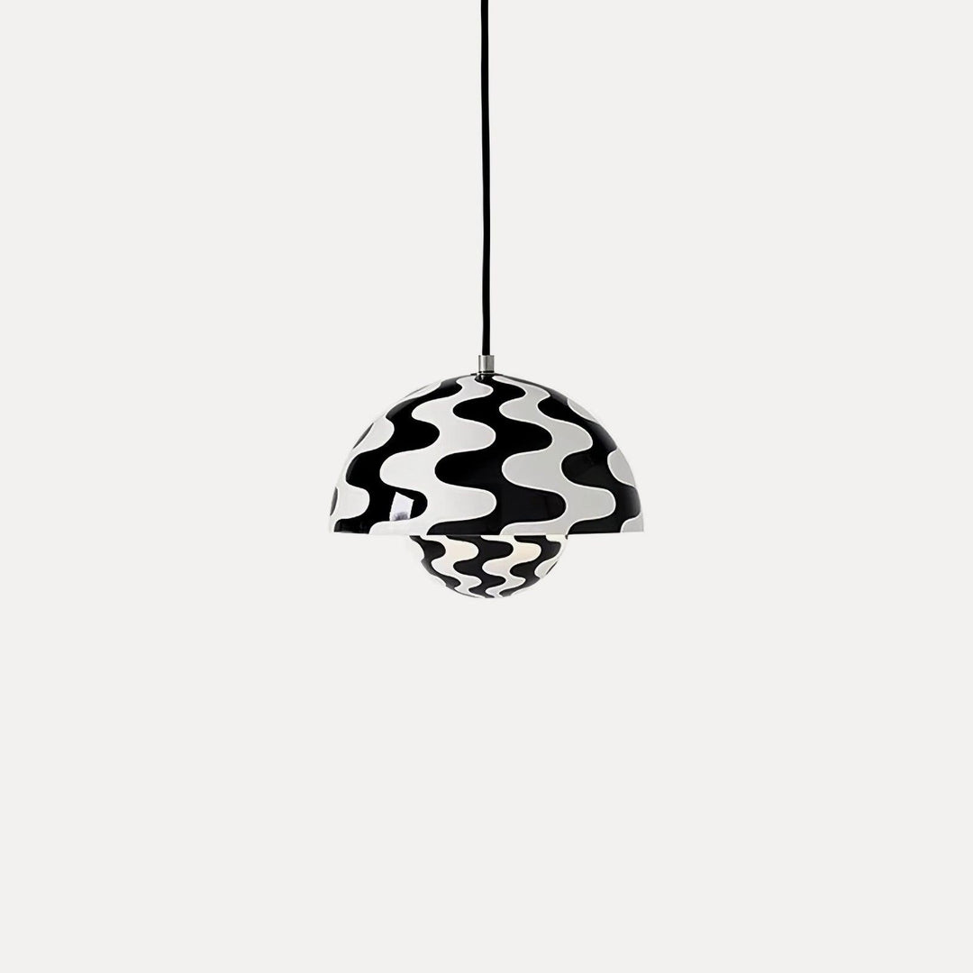Dome Shade Pendant Light With Floating Globe Diffuser