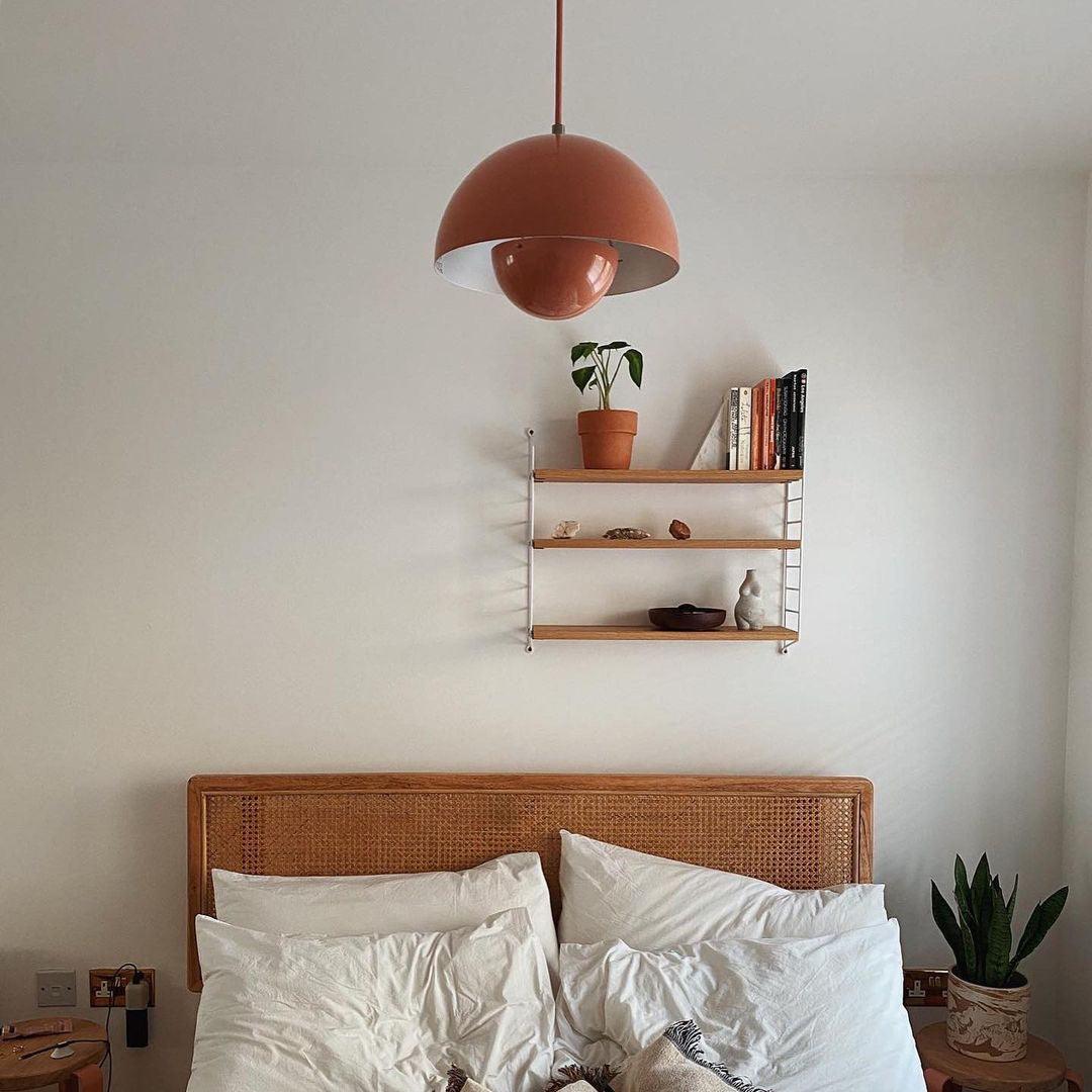 Dome Shade Pendant Light With Floating Globe Diffuser