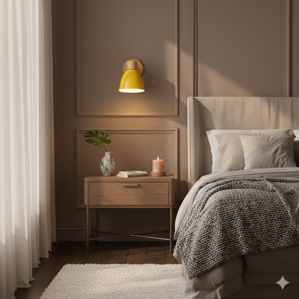 Modern Minimalist Wooden Cone LED Wall Sconce