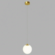 Aurell Glass LED Pendant Light Gold 1 Head | Celestre