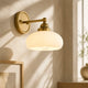 Geryon Vintage Industrial Milk White Glass Wall Sconce