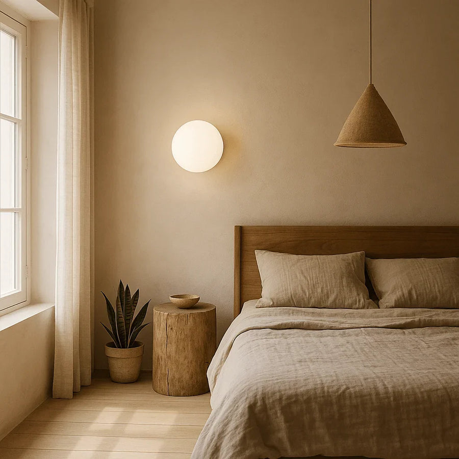 Round Glass Orb Wall Light, view 2