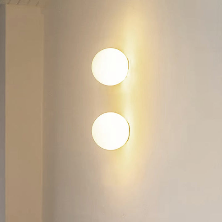 Round Glass Orb Wall Light