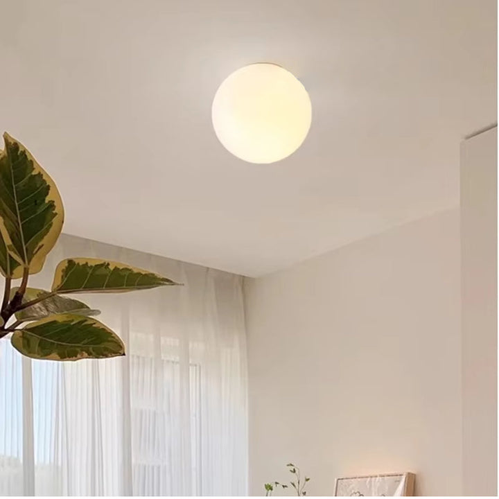 Round Glass Orb Wall Light