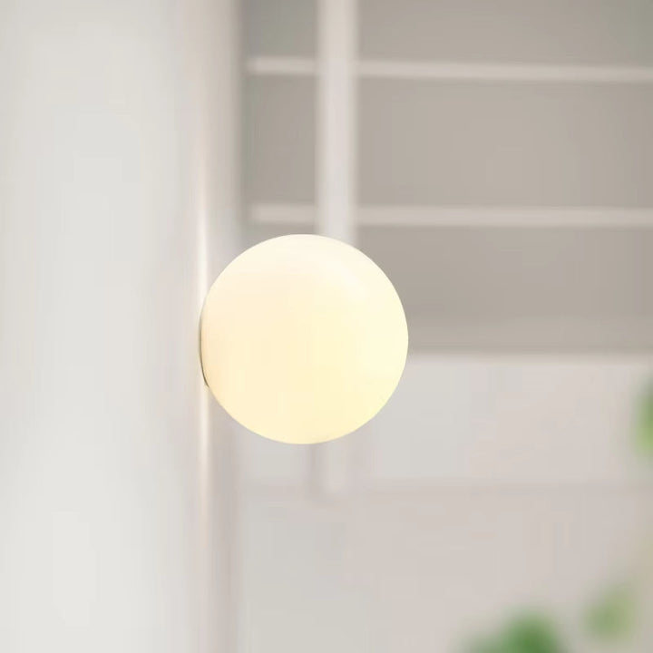 Round Glass Orb Wall Light