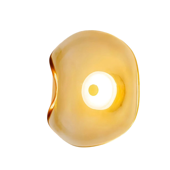 Wavy Glass Wall Light | Sculptural Disc, Four Colours