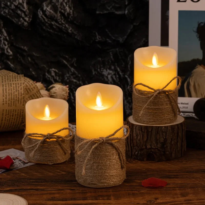 Flameless LED Block Candles