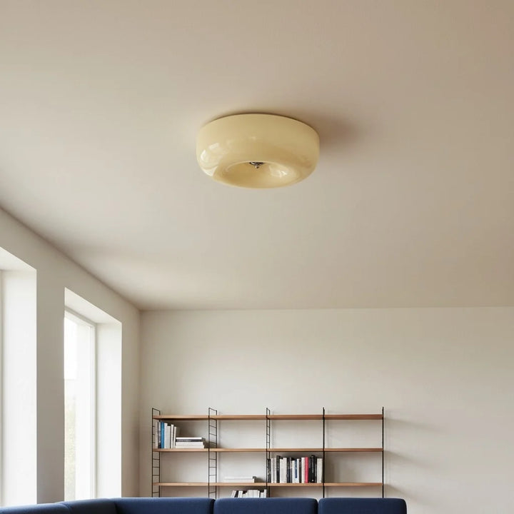 Halcyon Modern Bauhaus Glass Round Ceiling Lamp